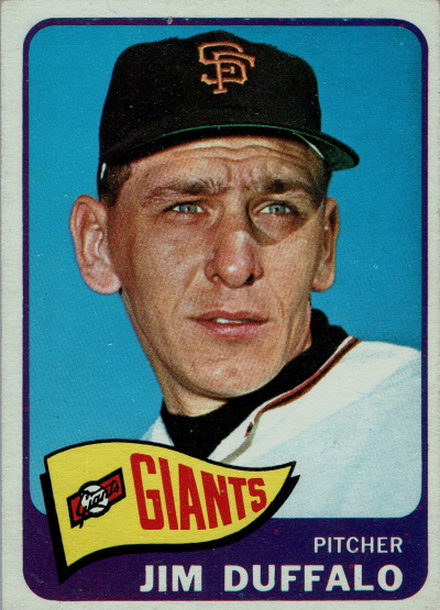 jim duffalo, 1965 topps #159, giants