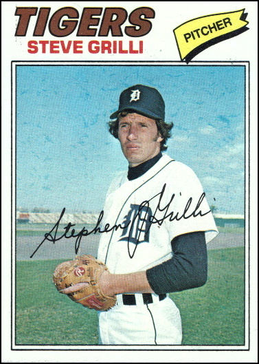 steve grilli, 1977 topps #506, tigers