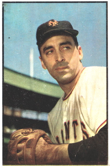 sal maglie, 1953 bowman #96, ny giants