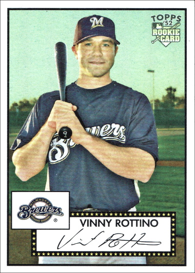 vinny rottino, 2007 topps 52 rc #94, brewers
