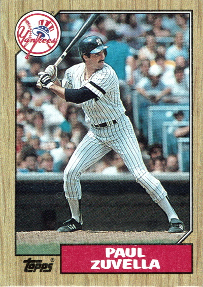 paul zuvella, 1987 topps #102, yankees