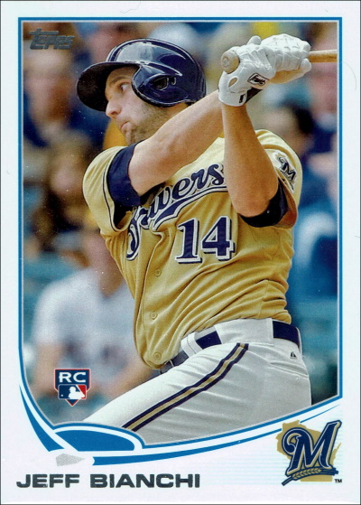 jeff bianchi, 2013 topps #US183, brewers