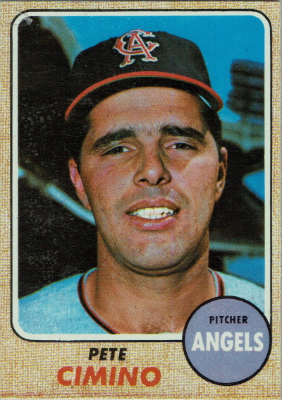 pete cimino, 1968 topps #143, angels