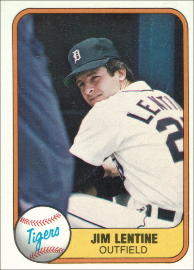 jim lentine, 1981 fleer #476, tigers