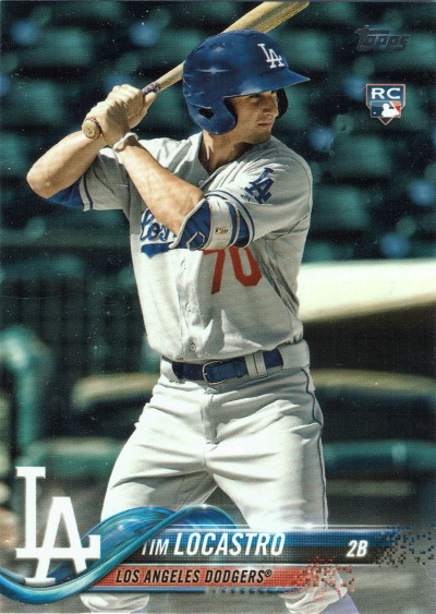 tim locastro, 2018 topps #466, dodgers