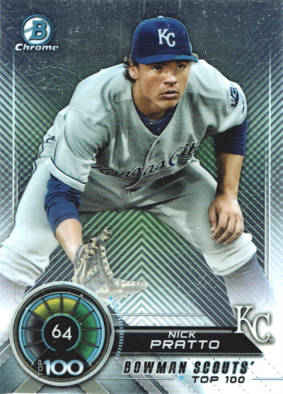 nick pratto, 2018 bowman chrome #64, royals