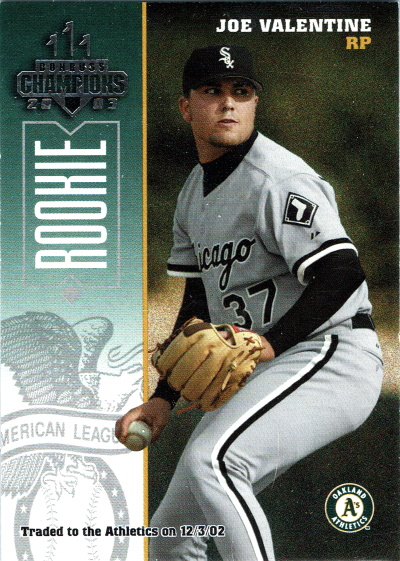 joe valentine, 2003 donruss #290, white sox