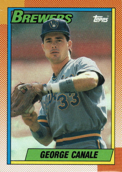 george canale, 1990 topps #344, brewers