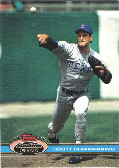 scott chiamparino, 1991 topps stadium club, rangers