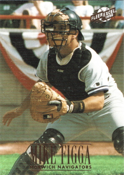 mike figga, 1996 fleer excel #88, norwich navigators