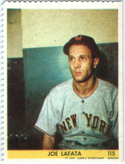 joe lafata, 1949 Eureka Sportstamps, NY Giants
