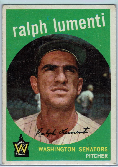 ralph lumenti, 1959 topps #3316, washington senators