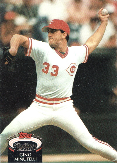 gino minutelli, 1992 topps stadium club, Cincinnati reds