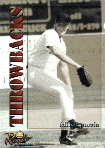 mike porzio, 2001 royals rookies throwbacks #32, royals