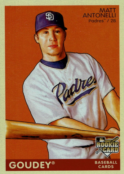 matt antonelli, 2009 UD Goudey #164, padres