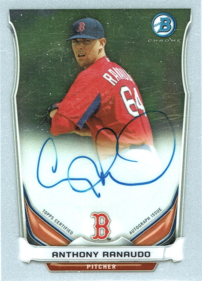 anthony ranaudo, 2014 Bowman Chrome #BCAP-AR, red sox