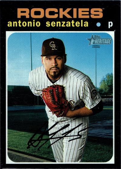 antonio senzatela, 2020 topps heritage #73, rockies