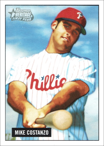 mike costanzo, 2005 bowman heritage #280, phillies