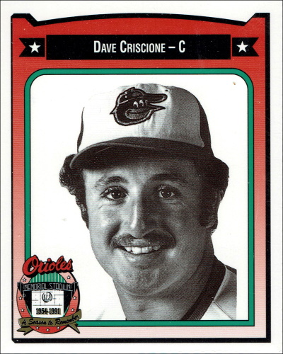 dave criscione, 1991 orioles crown #88, orioles