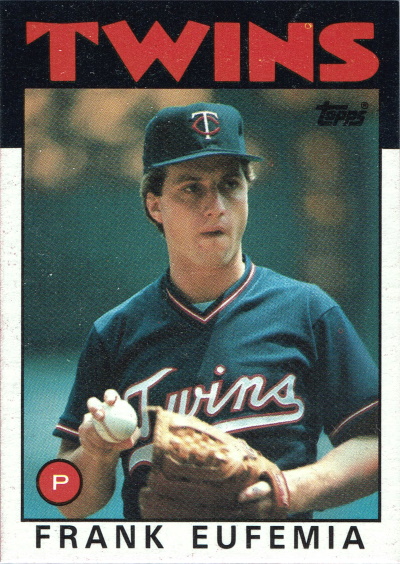 frank eufemia, 1986 topps #236, twins