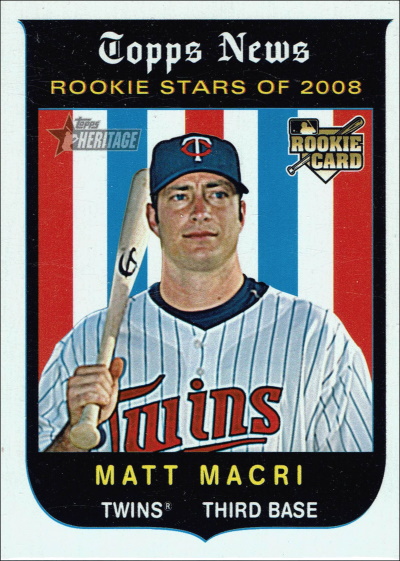 matt macri, 2008 topps heritage #647, twins