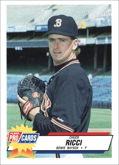 chuck ricci, 1993 fleer pro cards #2186, red sox