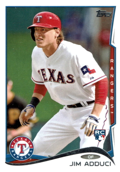 jim adduci jr, 2014 Topps #52, rangers