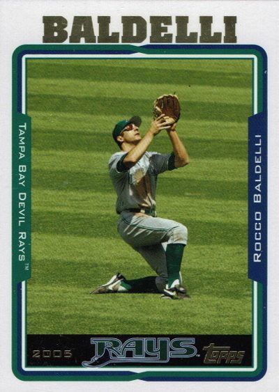 rocco baldelli, 2005 topps #397, rays