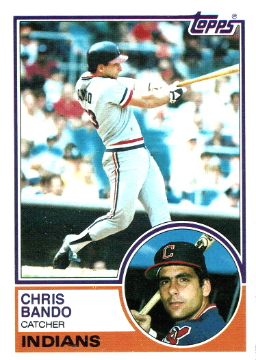 chris bando, 1983 topps #227, indians