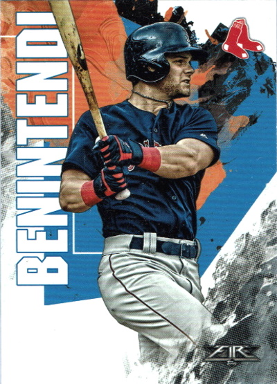 andrew benintendi, 2019 topps fire #144, red sox