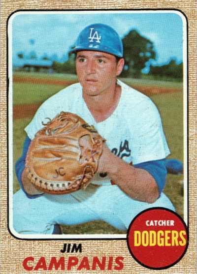 jim campanis, 1968 topps #281, dodgers