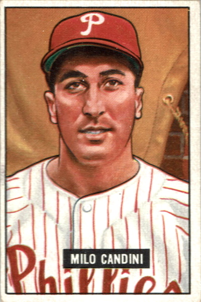 milo candini, 1951 bowman #255, phillies