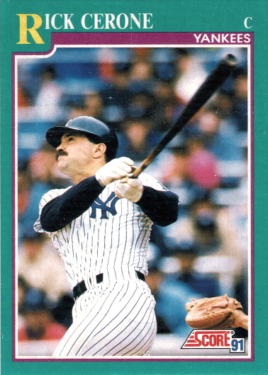 rick cerone, 1991 score #580, yankees