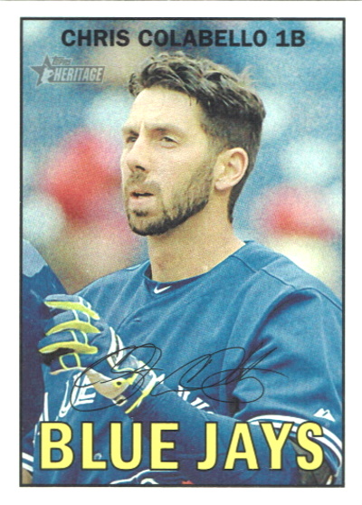 chris colabello, 2016 topps heritage #202, blue jays