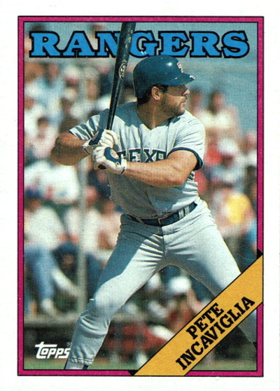 pete incaviglia, 1988 topps #280, rangers