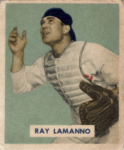 ray lamanno, 1949 bowman #113, Reds