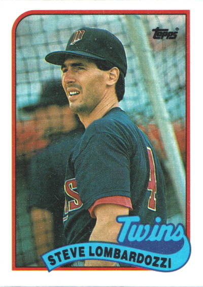 steve lombardozzi sr, 1989 topps #376, twins