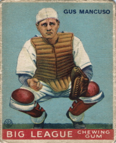 gus mancuso, 1933 goudey #41, NY Giants