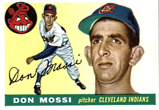 don mossi, 1955 topps #85, indians