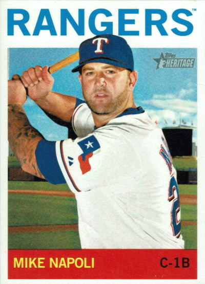 mike napoli, 2013 topps heritage #78, rangers