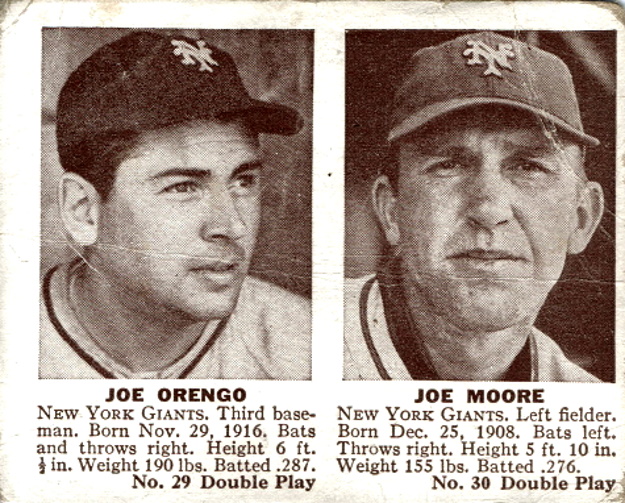 joe orengo, 1941 double play #30, NY Giants