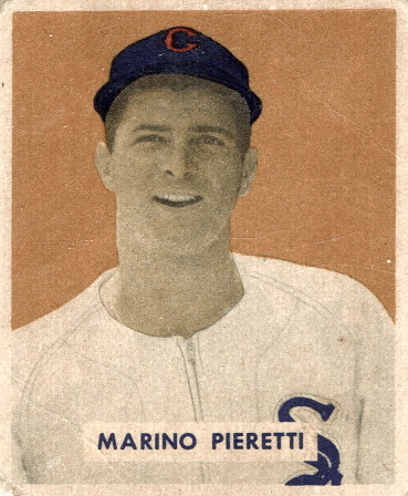 marino pieretti, 1949 bowman #217, white sox