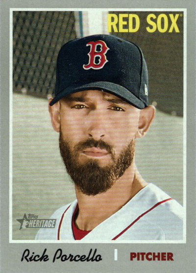 rick porcello, 2019 topps heritage #279, red sox