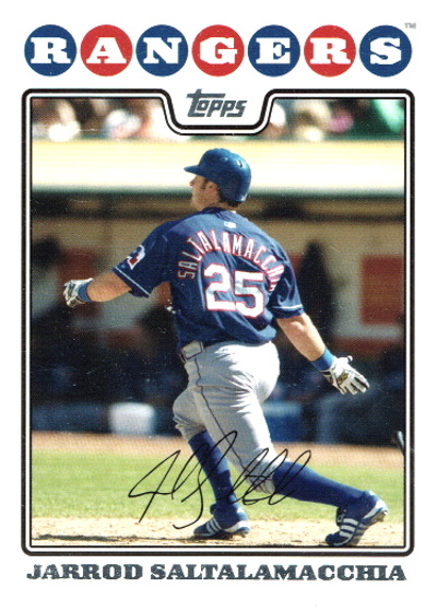 jarrod saltalamacchia, 2008 topps #399, rangers