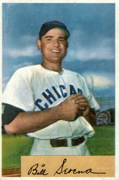 bill serena, 1954 bowman #33, Cubs