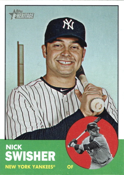 nick swisher, 2012 topps heritage, yankees