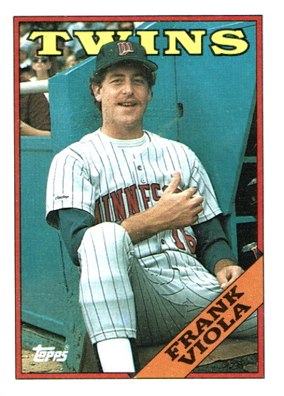 frank viola, 1988 topps #365, twins