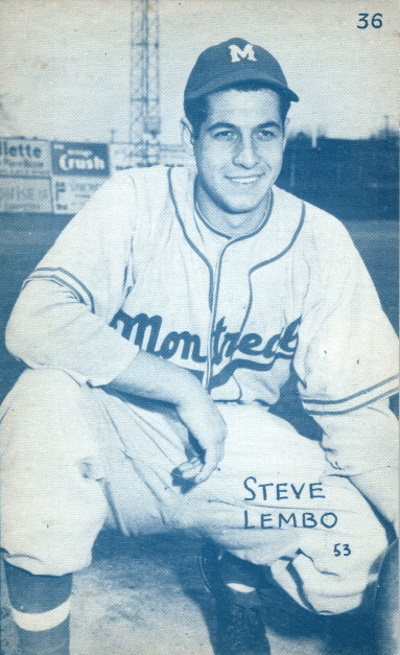 steve lembo, 1953 Canadian Exhibits #36, Montreal royals