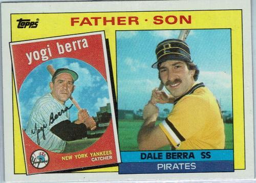 Berra Yogi Dale 1985 ToppsFatherSon 132 Front small