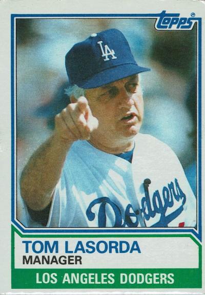 Lasorda Tommy 1983 Topps 306 Front small